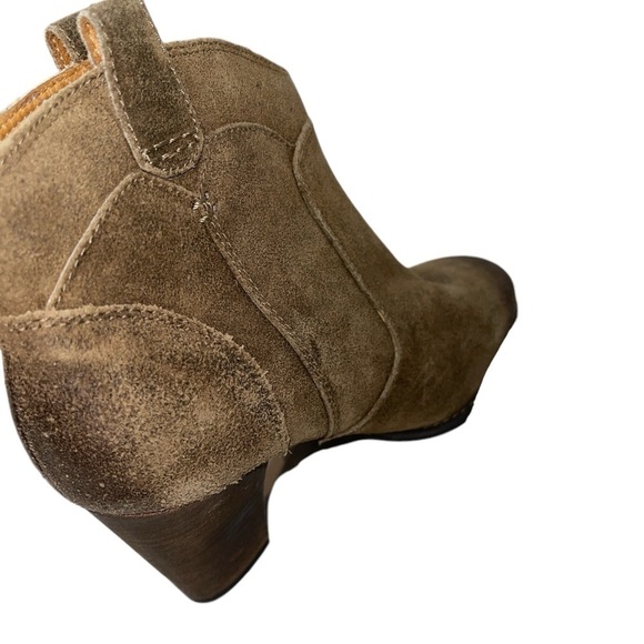 Clarks Indigo Women's Boots Size 8M Brown Leather Upper Pull On Block Heel Ankle - Picture 7 of 11